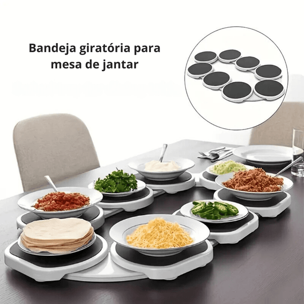 Bandeja Giratória para Mesa de Jantar 8 em 1