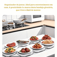 Bandeja Giratória para Mesa de Jantar 8 em 1