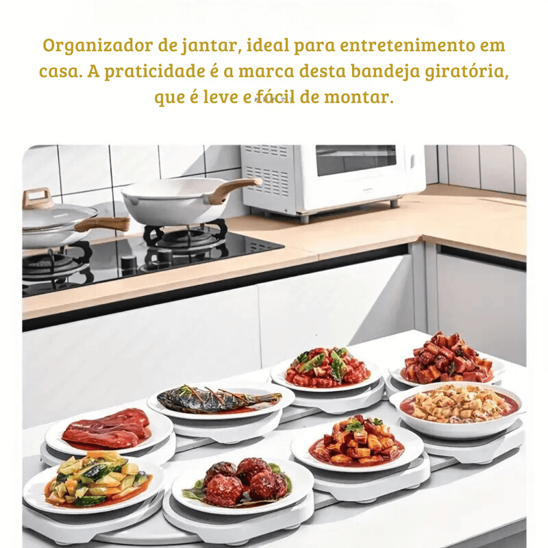 Bandeja Giratória para Mesa de Jantar 8 em 1