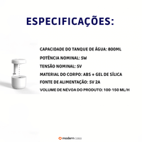 Difusor e Umidificador de Ar Anti Gravidade