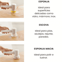 Escova de Limpeza Elétrica Multifuncional Turbo Clean