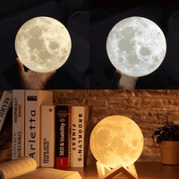 Luminária De Lua Cheia 3D Led Abajur