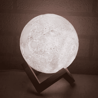 Luminária De Lua Cheia 3D Led Abajur