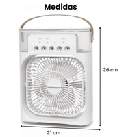 Mini Ventilador e Umidificador de Mesa Portátil Led