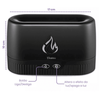 Difusor De Aromas Umidificador Lareira Aromaterapia