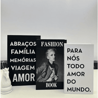 kit de Livros Decorativos 3 Peças