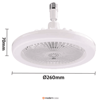 Luminária Com Ventilador e Luz De Teto Com Controle