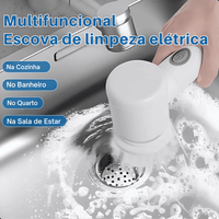 Escova de Limpeza Elétrica Multifuncional Turbo Clean
