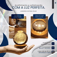 Luminária de Mesa Decorativa Sistema Solar 3D
