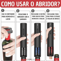 Abridor de Vinho Elétrico Automático