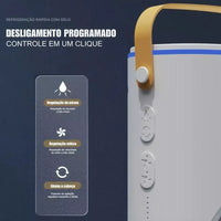 Umidificador Climatizador Portátil com Led 3 em 1