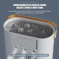 Umidificador Climatizador Portátil com Led 3 em 1