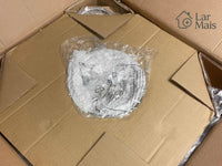 Rechaud Giratório Com 6 Compartimentos Aço Inox e Vidro 52cm