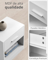 Mesa de Cabeceira C/ Compartimento Secreto e Trava de Segurança