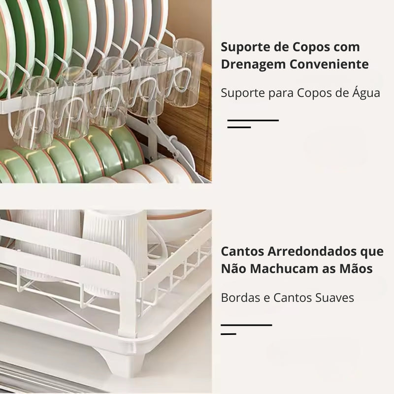 Escorredor Dobrável 2 Andares C/ Drenagem