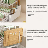 Escorredor Dobrável 2 Andares C/ Drenagem