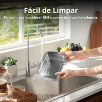 Lancheira Elétrica sem Fio Alimosty com Talheres de Brinde!