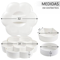 Bandeja de Petiscos com 7 Divisórias Premium