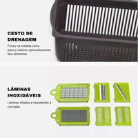 Cortador de Leguminosas e Fatiador com Lâmina de Aço 14 Peças