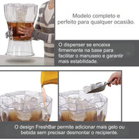 FreshBar® - Dispenser de Bebidas 9L com Tampa Multifuncional