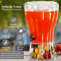 FreshBar® - Dispenser de Bebidas 9L com Tampa Multifuncional